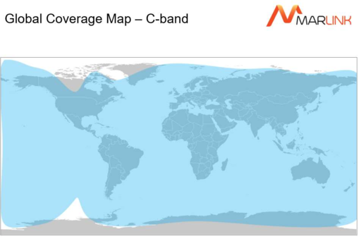 Sealink Global C-band coverage map