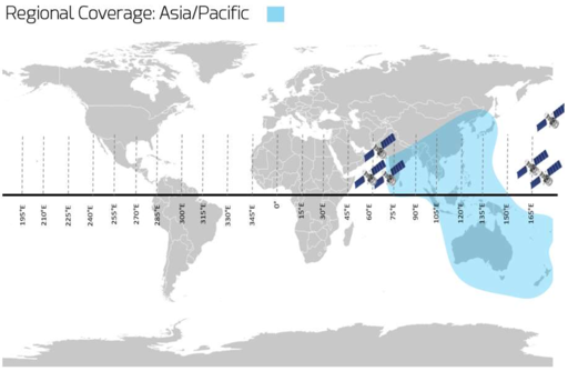 Sealink Regional Ku-band (Asia/Pacific) coverage map