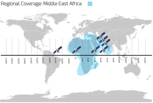 Sealink Regional Ku-band (Middle East/Africa) coverage map