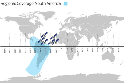 Sealink Regional Ku-band (South America) coverage map